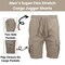 Men’s Flex Cargo Shorts with Elastic Waistband and Drawstring – Comfortable Fit with 6 Pockets and Stretch Fabric (S-2XL)